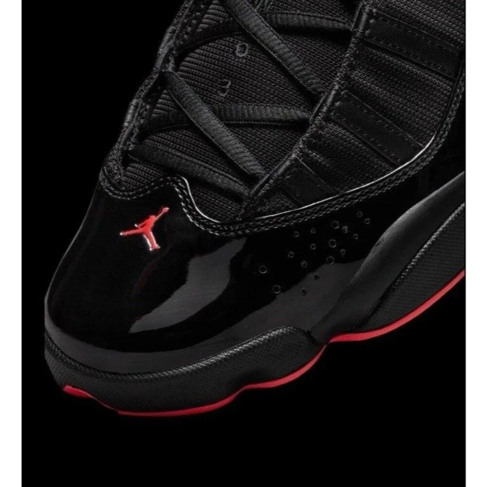 Jordan 6 Rings Black Infrared 23 Red Shoes Men's | Size 8